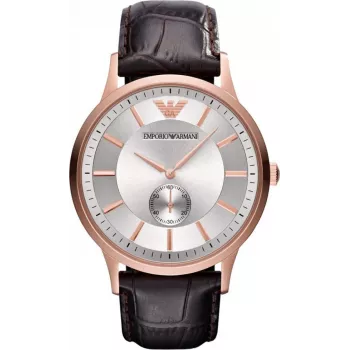 Armani AR9101L meeste kvarts-analoogkell 33mm musta numbrilaud ja nahkrihm