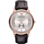Armani AR9101L meeste kvarts-analoogkell 33mm musta numbrilaud ja nahkrihm