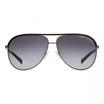 ARMANI EXCHANGE AX2002-60992V Unisex Päikeseprillid - Matt Must Metallraam Tumehalli Peegel Hõbedaste Läätsedega