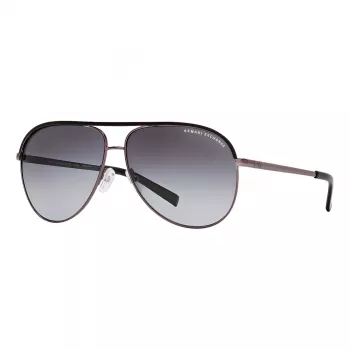 ARMANI EXCHANGE AX2002-60992V Unisex Päikeseprillid - Matt Must Metallraam Tumehalli Peegel Hõbedaste Läätsedega