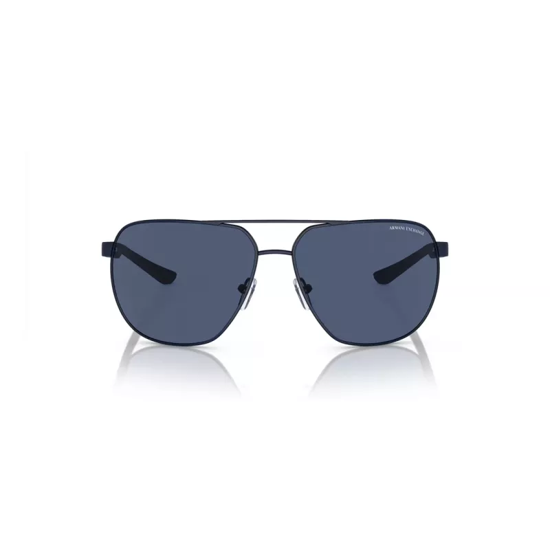 Armani Exchange AX2047S6003Z3 meeste ristkülikukujulised päikeseprillid mattmust tumehall 63mm