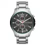 ARMANI EXCHANGE AX2163 meeste kvartskronograafkell 46mm musta numbrilaua ja nahkrihmaga