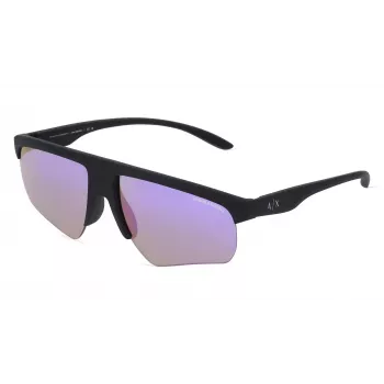 ARMANI EXCHANGE AX4123S80784V Meeste ristkülikukujulised päikeseprillid - must propionaatraam tumedate hallide peegelläätsedega