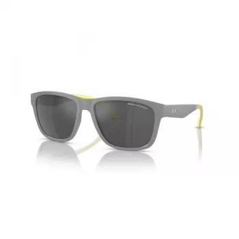Armani Exchange AX4135S81806G Päikeseprillid Meeste Nelinurkne Matt Must Tumehall Peegel Hõbe 59mm