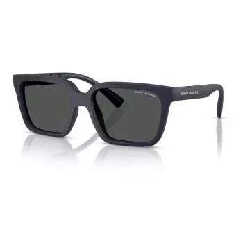Armani Exchange AX4147S 610587 Meeste Päikeseprillid - Matt Must Raam, Tumehall Lääts, 56mm