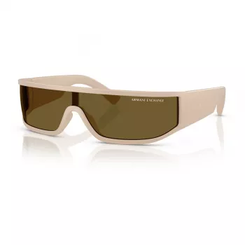Armani Exchange AX4153SU83617 Unisex Päikeseprillid - Must Raam, Hall Lääts, Kilp/Mask, 140mm Läätse Laius