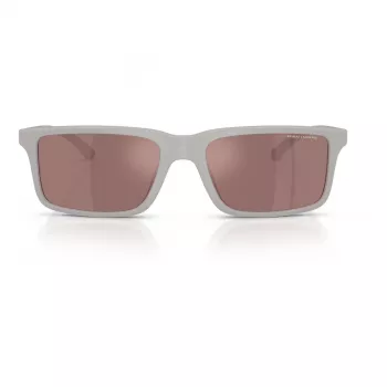 Armani Exchange AX4157SU83786 Meeste ristkülikukujulised päikeseprillid - matt must raam, hall lääts