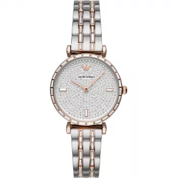 ARMANI Gianni T-Bar naiste kell AR11293 – 32mm roostevabast terasest kvartskell hõbedase sihverplaadiga