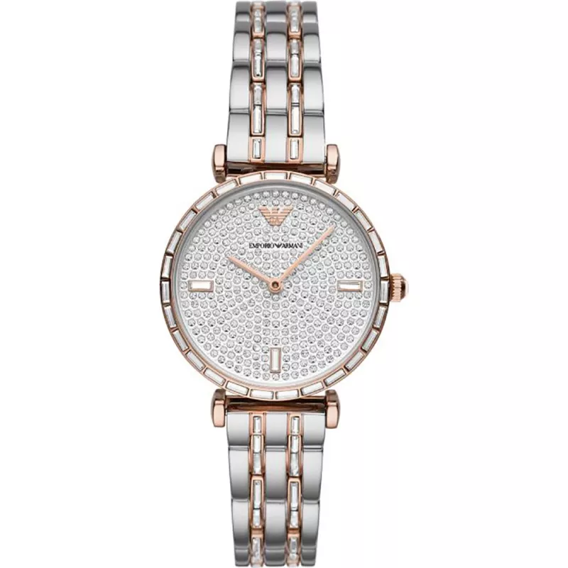 ARMANI Gianni T-Bar naiste kell AR11293 – 32mm roostevabast terasest kvartskell hõbedase sihverplaadiga