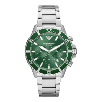 Armani Man AR11500 meeste analoogkvartskronograafkell 43mm musta sihverplaadi ja nahkrihmaga