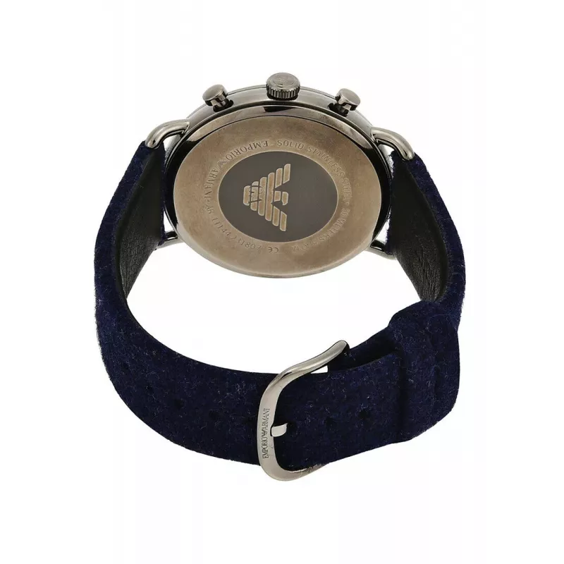 ARMANI Meeste AR11144 Kronograaf Roostevabast Terasest Kell 43mm Sinise Sihtnumbriga