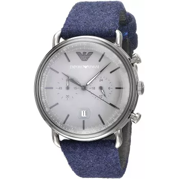 ARMANI Meeste AR11144 Kronograaf Roostevabast Terasest Kell 43mm Sinise Sihtnumbriga