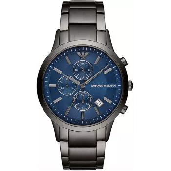 Armani meeste AR11215 kronograaf roostevabast terasest käekell 43mm must sihverplaat