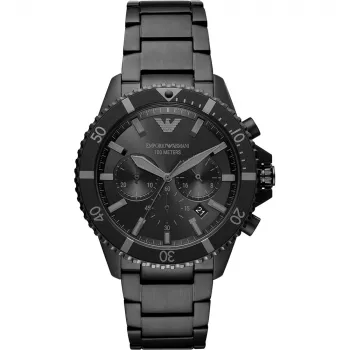 ARMANI meeste AR11363 kronograaf roostevabast terasest käekell 43mm must sihverplaat