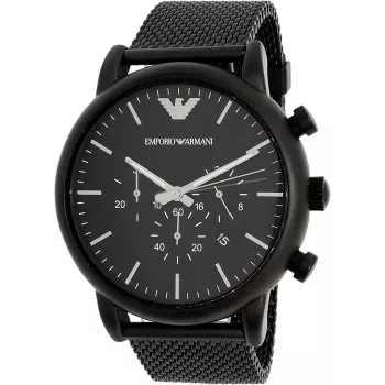 ARMANI Meeste klassikaline AR1968 kvartskell 46mm roostevabast terasest sinise sihverplaadiga