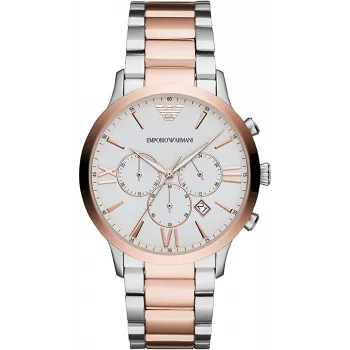 Armani meeste Luigi kvartskell AR11209 43mm roostevaba teras, must sihverplaat