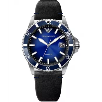 Armani meeste käekell AR11516 42mm roostevabast terasest kvartskronograaf sinise sihverplaadiga