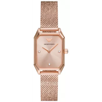 ARMANI naiste AR11347 kvartskell roostevabast terasest 24mm pärlmutter sihverplaadiga
