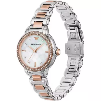 ARMANI naiste kell AR11569 Gianni T-Bar kvartskell 32mm hõbedane roostevaba teras