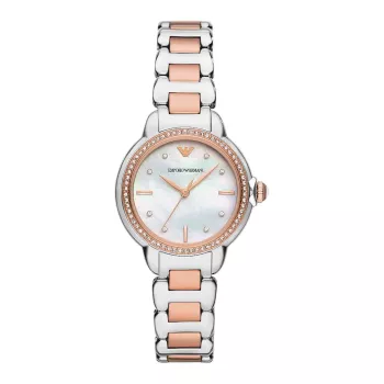 ARMANI naiste kell AR11569 Gianni T-Bar kvartskell 32mm hõbedane roostevaba teras