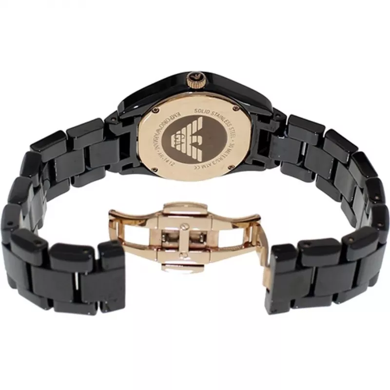 ARMANI Naiste AR1412 Kvartskronograafkell 35mm Must Keraamiline