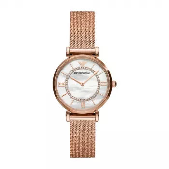 Armani naiste kell AR11320 32mm roostevabast terasest võrk-käevõruga kvarts