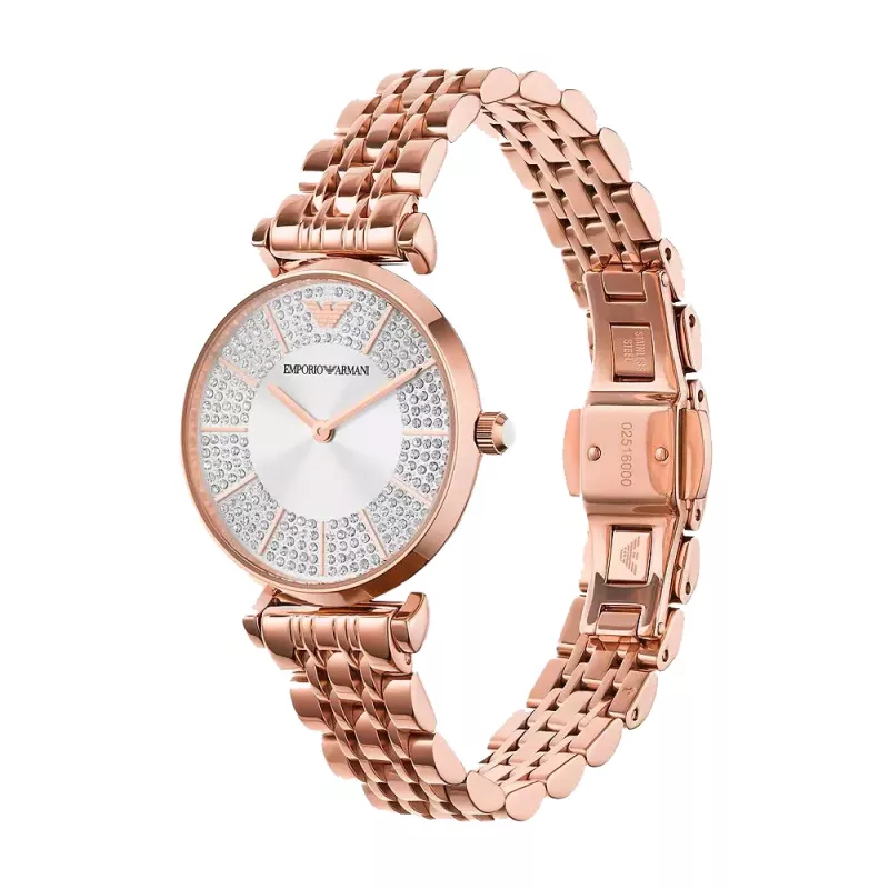 ARMANI naiste käekell AR11446 32mm roosakuldne roostevaba teras