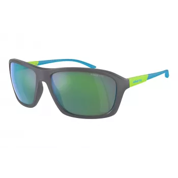 ARNETTE AN4329-28538N Unisex Päikeseprillid, Ristkülikukujuline, Matt Must Raam, Tumehall Lääts, 63/17/130 mm