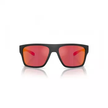ARNETTE AN4330-27536Q Ristkülikukujulised päikeseprillid Matt Must Tumehall Peegel Hõbe 63mm