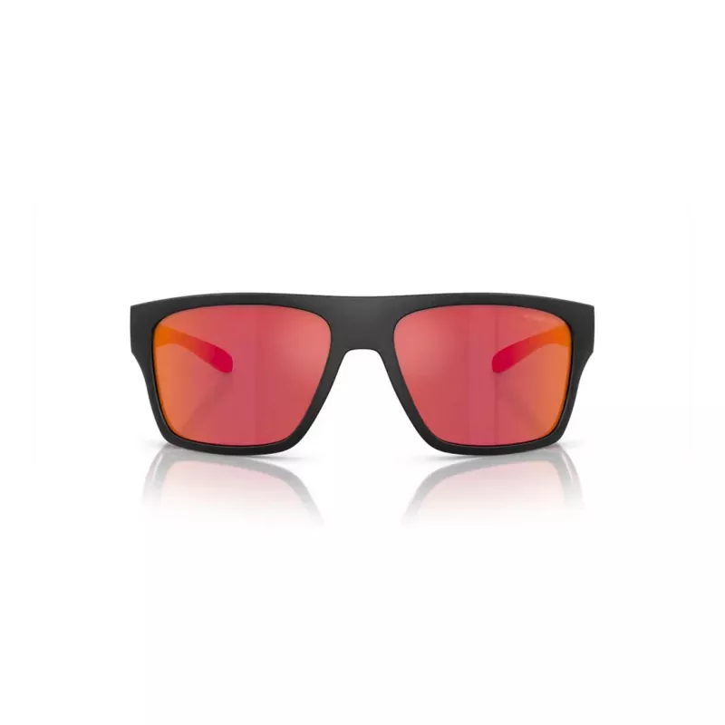 ARNETTE AN4330-27536Q Ristkülikukujulised päikeseprillid Matt Must Tumehall Peegel Hõbe 63mm