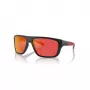 ARNETTE AN4330-27536Q Ristkülikukujulised päikeseprillid Matt Must Tumehall Peegel Hõbe 63mm