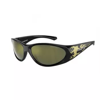 Arnette AN4342-29476R Unisex Päikeseprillid, Matt Must Raam, Tumehall Peegel Hõbedane Lääts, 62 mm Läätse Laius