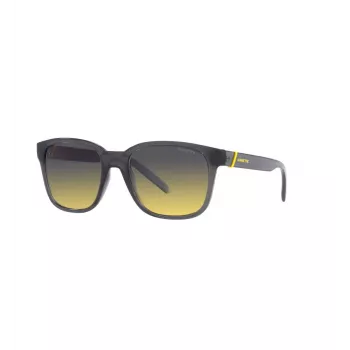 ARNETTE Unisex Päikeseprillid AN432027862Q5 - Ristkülikukujuline mattmust propionaatraam polariseeritud tumedate hallide polükarbonaatklaasidega - 55/19/145 mm