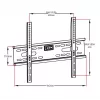 ART AR-33 Fikseeritud seinakinnitus 26-60 tolli LCD/LED-teleritele, 45 kg, VESA 400x400, õhuke 24 mm profiil, must