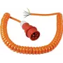 AS SCHWABE CEE spiraalne toitekaabel CEE pistikuga ja avatud otsaga (400V / 16A | IP44 | H07BQ-F 5G2.5 | 1m - 5m pikendatav) - Oranž 70432