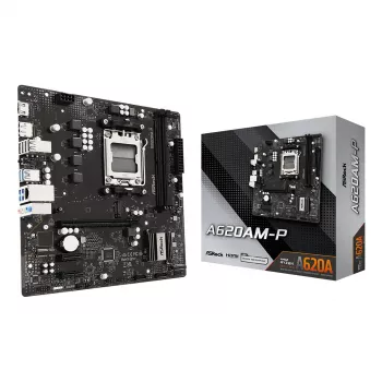 ASRock A620AM-P AMD A620 AM5 Micro ATX emaplaat (DDR5, HDMI, DisplayPort, M.2)