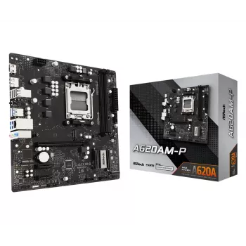ASRock A620AM-P AMD A620 AM5 Micro ATX emaplaat (DDR5, HDMI, DisplayPort, M.2)