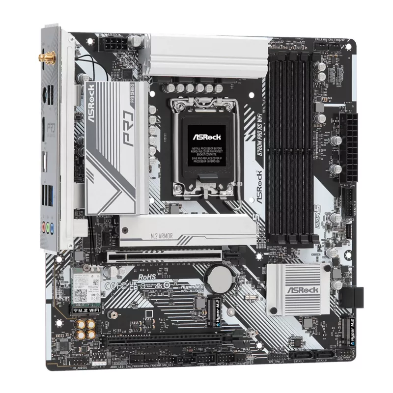 ASRock B760M Pro RS WiFi Intel LGA 1700 Micro-ATX mänguemaplaat
