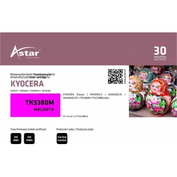 ASTAR AS20406 Kyocera TK-5380M Magenta toonerikassett taastatud suure mahutavusega 10 000 lehekülge