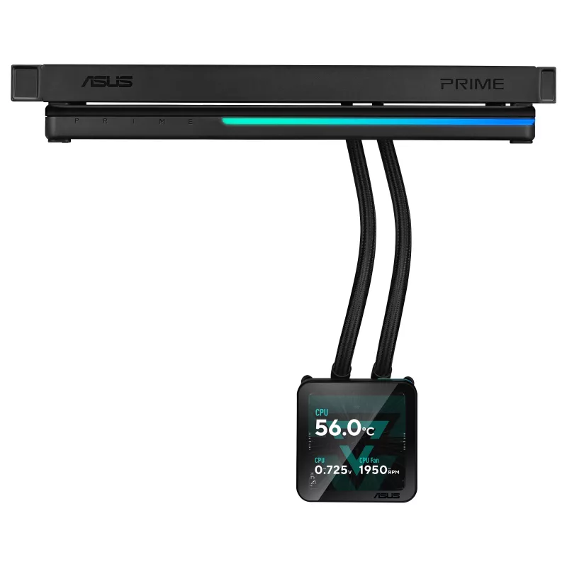 ASUS Prime SLC II 360 ARGB LCD AIO Vedelik CPU Jahuti, 360 mm Radiaator, 3 x 120 mm ARGB Ventilaatorid, LGA 1851/1700/1200/115x/AM5/AM4
