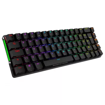 ASUS ROG Falchion NX mehaaniline mänguklaviatuur, 65% vormitegur, ROG NX Red lülitid, juhtmevaba/juhtmega, RGB taustvalgus, must