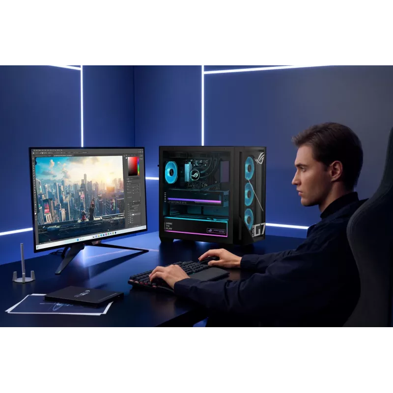 ASUS ROG G700 GM700TZ-R9800X283W mängutornarvuti - AMD Ryzen 7 9800X3D, 32GB DDR5, 2TB SSD, Radeon RX 9070 XT, Windows 11 Home, must