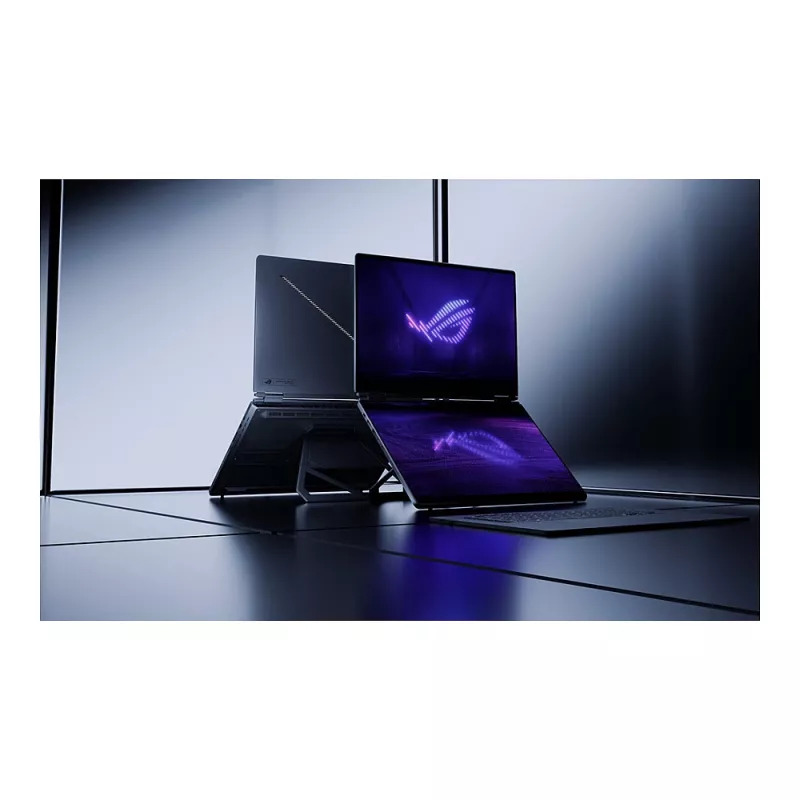 ASUS ROG Zephyrus Duo GX651AX-SR004W mängusülearvuti, 16-tolline 3K OLED puutetundlik 120Hz, Intel Core Ultra 9 386H, 64GB LPDDR5x, 2TB SSD, GeForce RTX 5090 24GB, Windows 11 Home, saksa QWERTZ klaviatuur