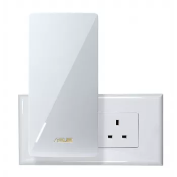 ASUS RP-BE58 Dual-Band Wi-Fi 7 ulatusvõimendi, BE3456, 2.4GHz 574Mbps + 5GHz 2882Mbps, 1x Gigabit port, AiMesh, WPA3, valge