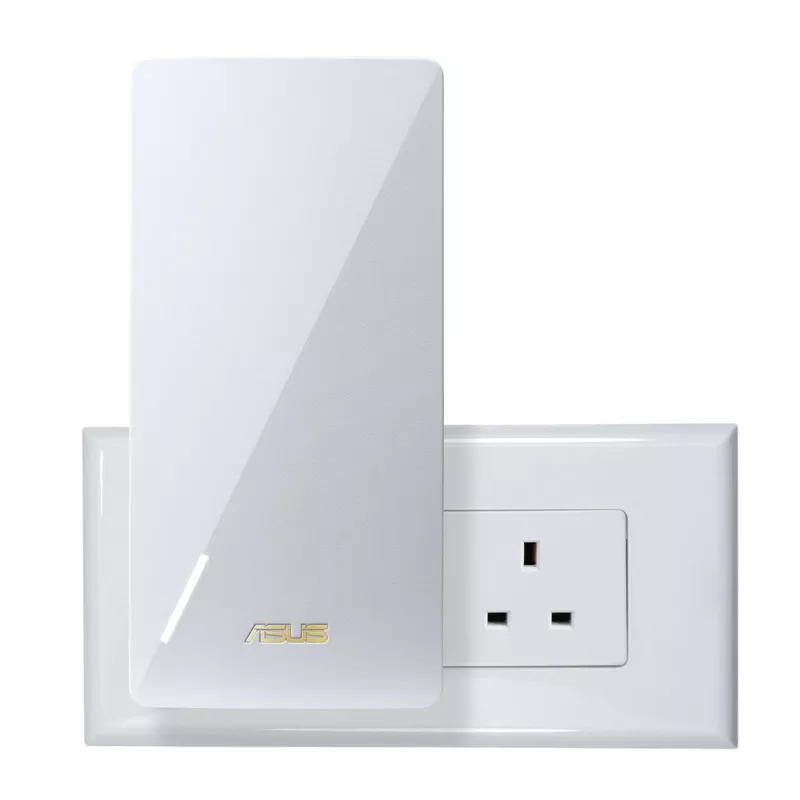 ASUS RP-BE58 Dual-Band Wi-Fi 7 ulatusvõimendi, BE3456, 2.4GHz 574Mbps + 5GHz 2882Mbps, 1x Gigabit port, AiMesh, WPA3, valge