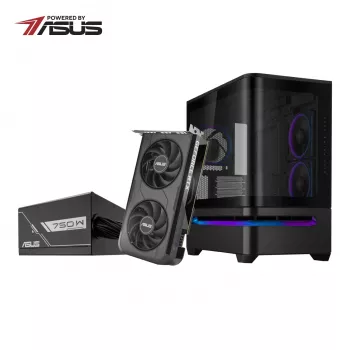 ASUS UWM 1 mängukorpus / videokaart / toiteplokk komplekt (AP202 ARGB | RTX 5050 | PRIME 750W)