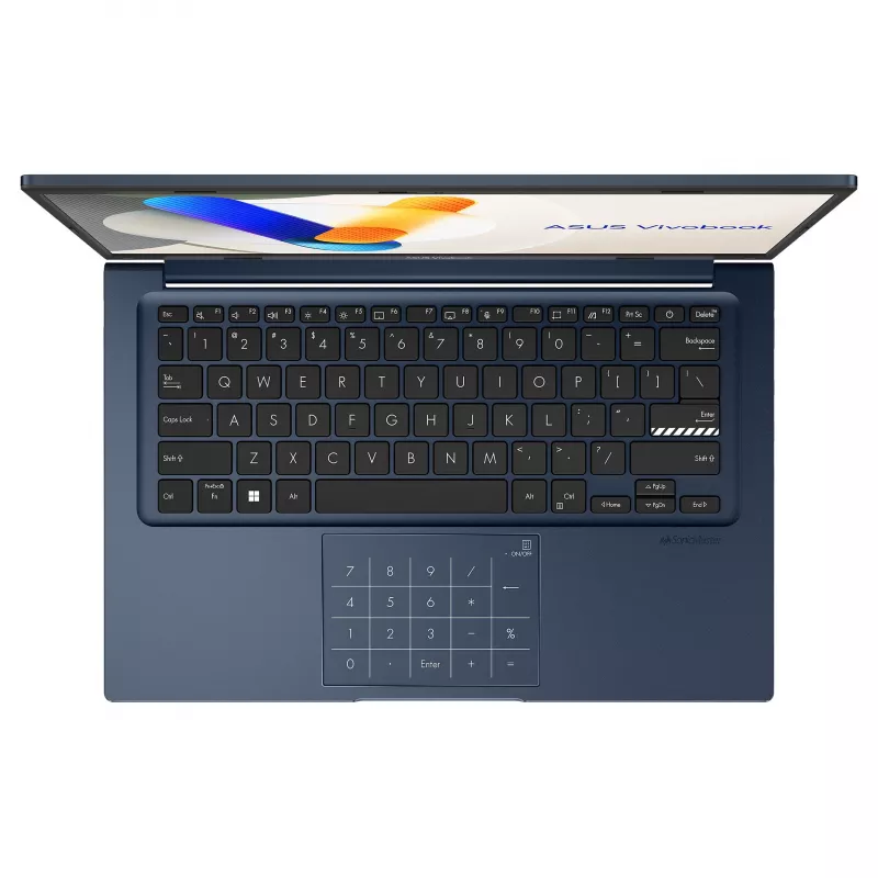 ASUS Vivobook 14 X1404VA-DISEB2157W sülearvuti, 14-tolline Full HD IPS, Intel Core 5 120U, 16GB DDR5, 512GB SSD, Windows 11 Home, prantsuse AZERTY klaviatuur