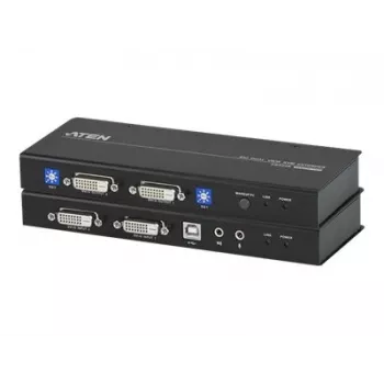 ATEN CE604-AT-G KVM pikendaja - 2x DVI, heli, USB, RS-232, 60m