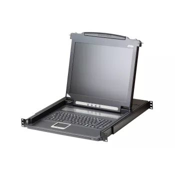 ATEN CL1000M-ATA-DNG 17-tolline LCD Slideaway konsool USB KVM-iga, 1U riiulikinnitus