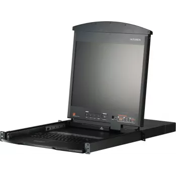 ATEN KL1508AiM CH 8-pordiline 17-tolline LCD Cat5e/6 KVM Over IP lüliti (kahe siiniga, Šveitsi klaviatuur)
